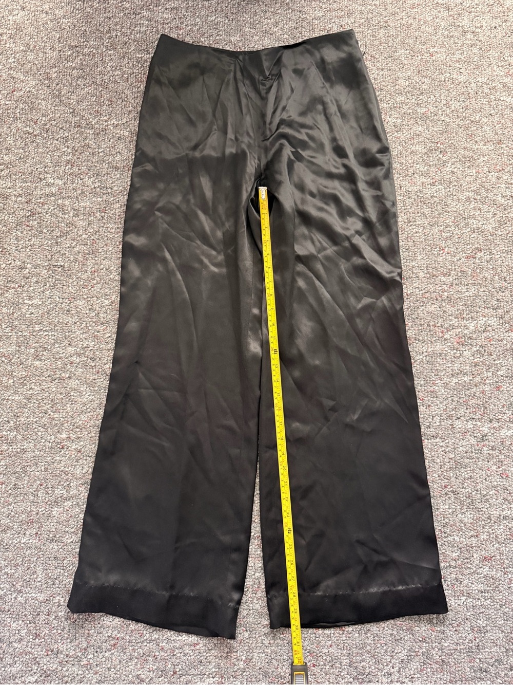 Ralph Lauren Black 100% Silk Wide leg Dress Pants 8
